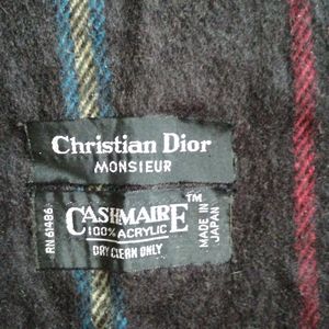 Christian Dior Monsieur  Plaid Scarf  Merino